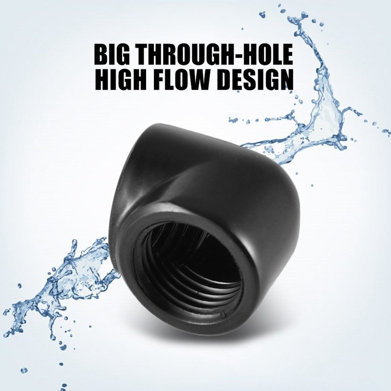 2 Pcs 90 Degree Fitting Adapter G1/4 Thread, Male to