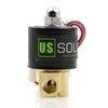 U.S. Solid 1/4" Brass Electric Solenoid Valve 24VAC Normally Closed