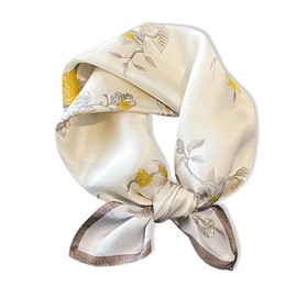 Weximil 100% Mulberry Silk Neck Scarf - 21'' x 21'' Lightweight Neckerchief - Women Men Small Square Digital Printed Scarves Gift Packed 089