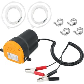 DASBET 12V 60W Oil Change Pump Extractor, Oil/Diesel Fluid Pump Extractor Scavenge Oil Change Pump Transfer Suction Red Case for Auto Car Boat Motorbike Truck (Yellow)