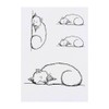 4 x 'Cat Napping' Temporary Tattoos - Water Resistant, Skin-Safe,