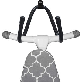 Pmsanzay Ironing Board Hanger Wall Mount Ironing Board Holder Organizer Wall Rack Iron Board Caddy, Adjustable Rack Great for Laundry Rooms Storage Rack Hanging Shelf Hanger - Hold up to 50LB.