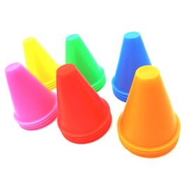 XP Design High Elasticity Color Cone Mini Marker Cones Mini Color Cones Mini Cones Soccer Cone Marker Height 75mm (6 Colors 24 Pcs)