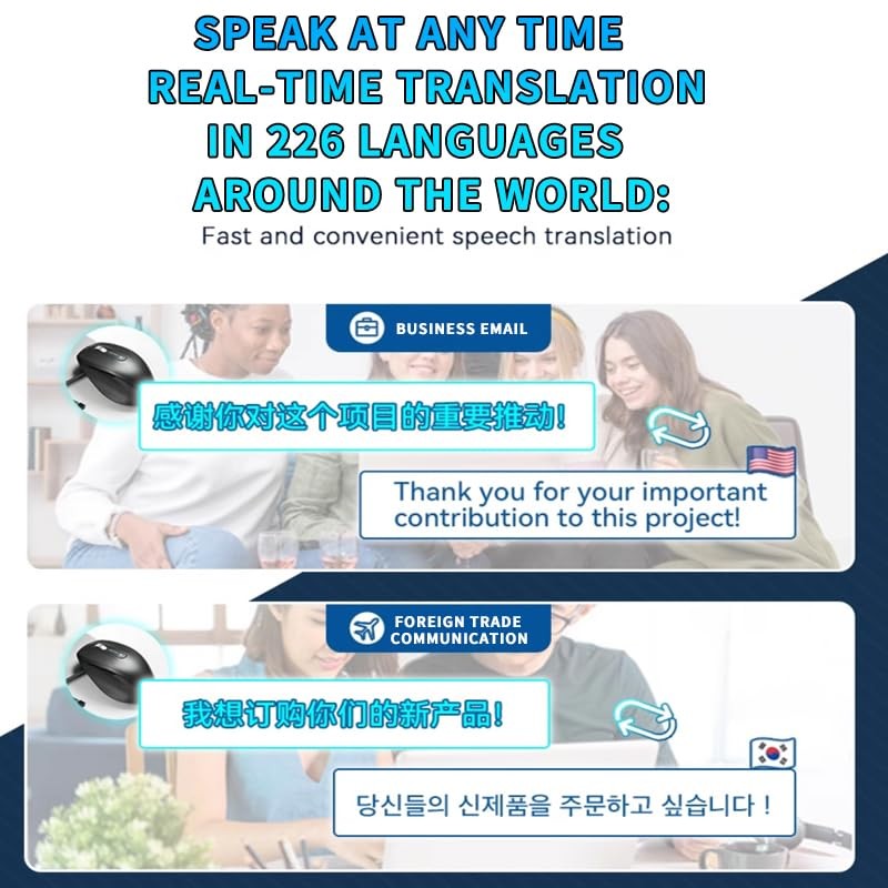 JOMAA Wireless + Bluetooth AI Mouse Smart Voice Mouse Support