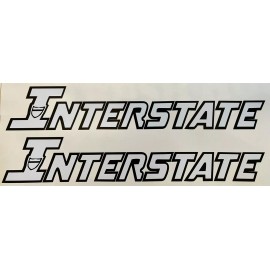 Aftermarket Interstate Trailer Decal Sticker Kit 24”  (Set of 2) Flatbed Replacement Decals