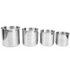 4pcs Outdoor Stainless Steel Cup Foldable Handle Nesting Cups for