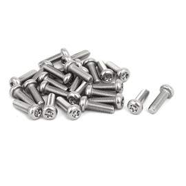 Sourcingmap M5 x 16mm 304 Stainless Steel Torx Security Pan Head Screws Fasteners 25PCS