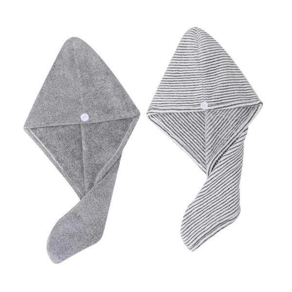 Angoily 2 Piezas Gorro para Cabello seco Toallas toalas Microfiber