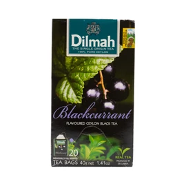 Dilmah Blackcurrant Flavoured Ceylon Black Tea - Caja con 20 piezas