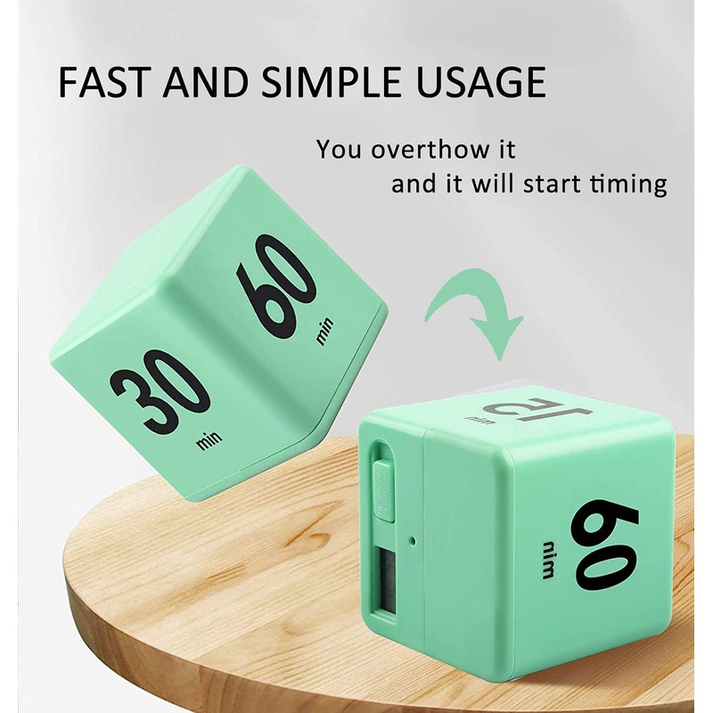 DQDEDIAN Cube Timer, Kids Timer with Gravity Sensor Flip 15