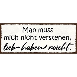 AGDeko® Wooden Sign 27 x 10 cm "man muss mich nicht verstehen
