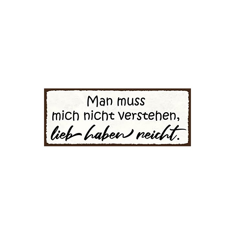 AGDeko® Wooden Sign 27 x 10 cm "man muss mich