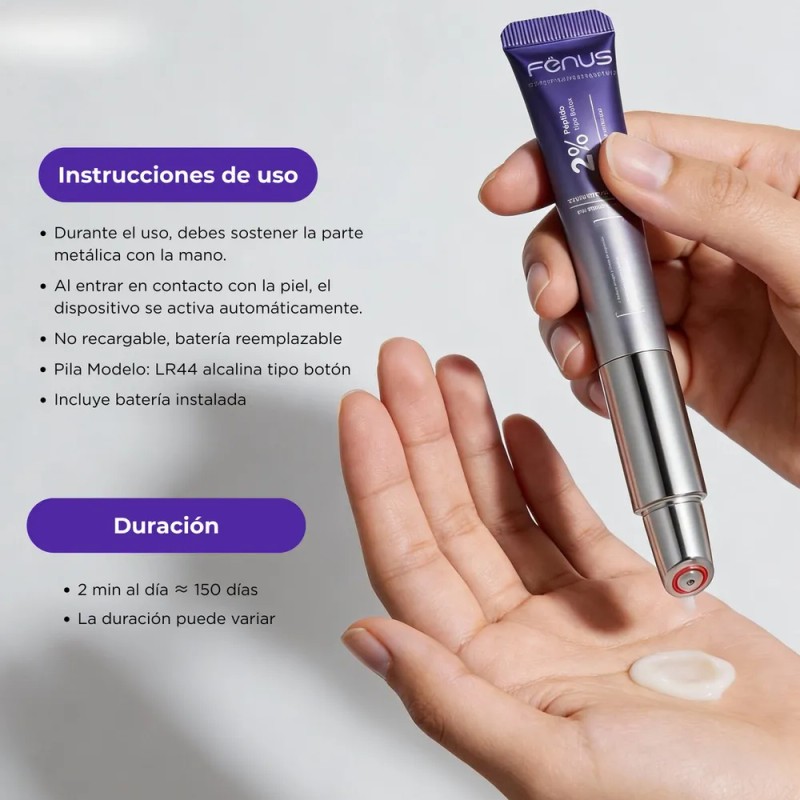 Crema Contorno Ojos Microcorriente| Péptido| Cafeína 20ml
