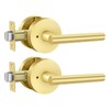 Haidms 2 Pack Gold Door Handles - Brushed Gold Interior