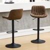 FIRAVOE Swivel Bar Stools Set of 2, Tan Counter Height