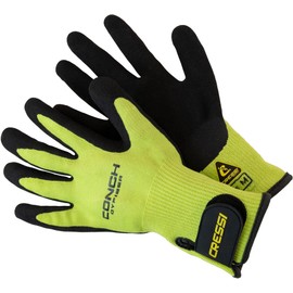 Cressi Conch Dyfiber Gloves, Lime, L