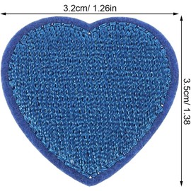 Hemobllo 36 Parches Termoadhesivos para Ropa en Forma de Corazón, Parches Bordados Pequeños para Decoración y Reparación de Jeans, Camisetas, Chaquetas y Manualidades DIY, Colores Variados