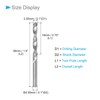 CoCud Carbide Solid Drill Bit 2.55mm Diameter K35 Tungsten Carbide