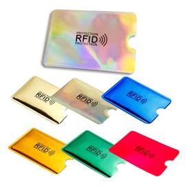 RFID Blocking Sleeves, [7 Pack 7 Color] [TÜV Certification] Anti-Theft Credit Card Protector RFID & NFC Contactless Card Security Holders Prevent Identity Theft for Credit, Debit Cards, Passport
