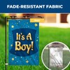 It's A Boy Garden Flag 12x18 Inch Double Sided Burlap