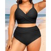 Women's Plus Size High Waisted Bikini - Two Piece Swimsuit