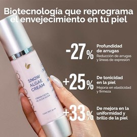 Crema Facial Antiedad con Alga Suiza y Células Madre | Efecto Lifting + Hidratación Profunda | Reduce Arrugas en 21 Días | Snow Algae Cream kareCo