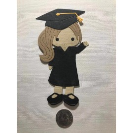 HANDMADE Paper Die Cut Scrapbooks  / Card Embellishment 1 Grad Girl