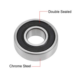uxcell 698-2RS Deep Groove Ball Bearing 8x19x6mm Double Sealed Chrome Steel Bearings 4-Pack