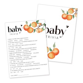 Kqfdr Hilarious Baby Shower Games, Baby Trivia Game, Little Cutie Party Decorations Favors, Ice Breaker Activities for Parents-to-Be-30 pcs, 5x7 in - D02