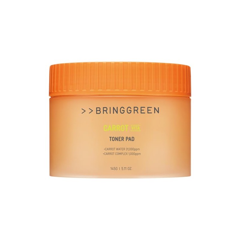 BRING GREEN Carrot Toner Pad for Even Skin Tone &