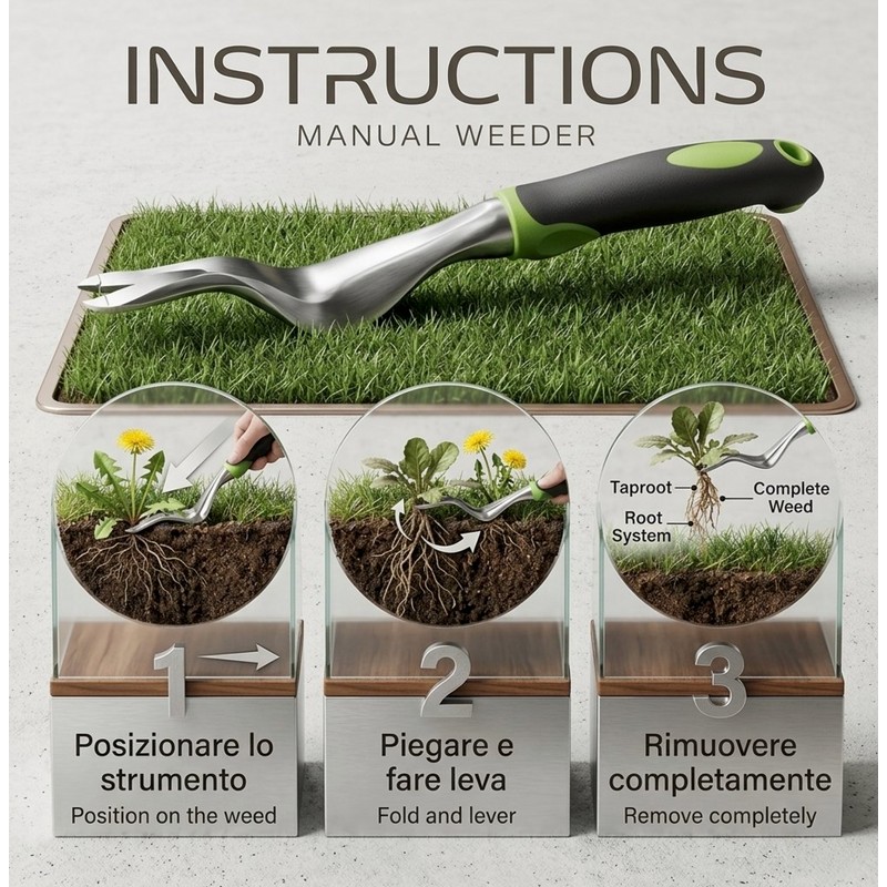 Hand Weeder Tool for Garden Weeding – Ergonomic Handle and