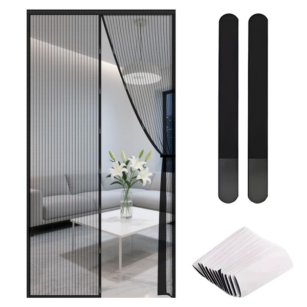 Magnetic Fly Screen Door, 80 * 210cm Magic Paste Curtains,