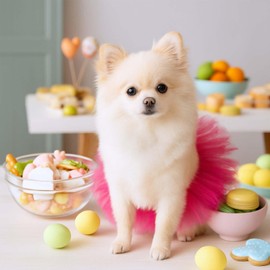 XLIUAX Tulle Tutu for Dogs, Dog Ballerina Costume Skirt Dresses Puppy Princess Clothes Outfits Apparel for Small Medium Large Dog Birthday Wedding Party Photo Prop Supplies(Hot Pink)