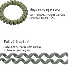 Spiral Hair Ties for Women Hair Elastics Stylish Phone Cord Hair Ties Ponytail Holders for Teens Hair Bands Multi Color Hair Scrunchies Hair Coils Accessories for Women Girls