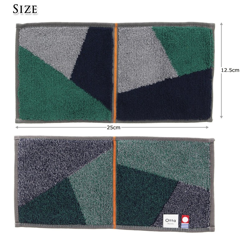 Tanaka Sangyo Imabari Towel, Green, Approx. 9.8 x 4.9 inches