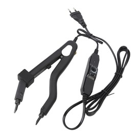 Hair Extension Tool Adjustable Temperature Fusion Heat Iron Connector Wand for Keratin Bonded Hair Black EU Plug