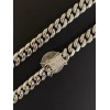 Hip Hop Miami Cuban Chain 14k White Gold Plated SS