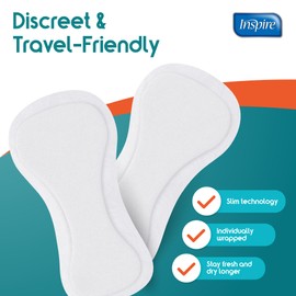 Inspire Ultra Absorbency Incontinence Booster Pads | Absorbs Over 4 Cups! | for Women or Men, Adhesive Strip Use in Incontinence Underwear and Diapers Leak-Free (22 Count)