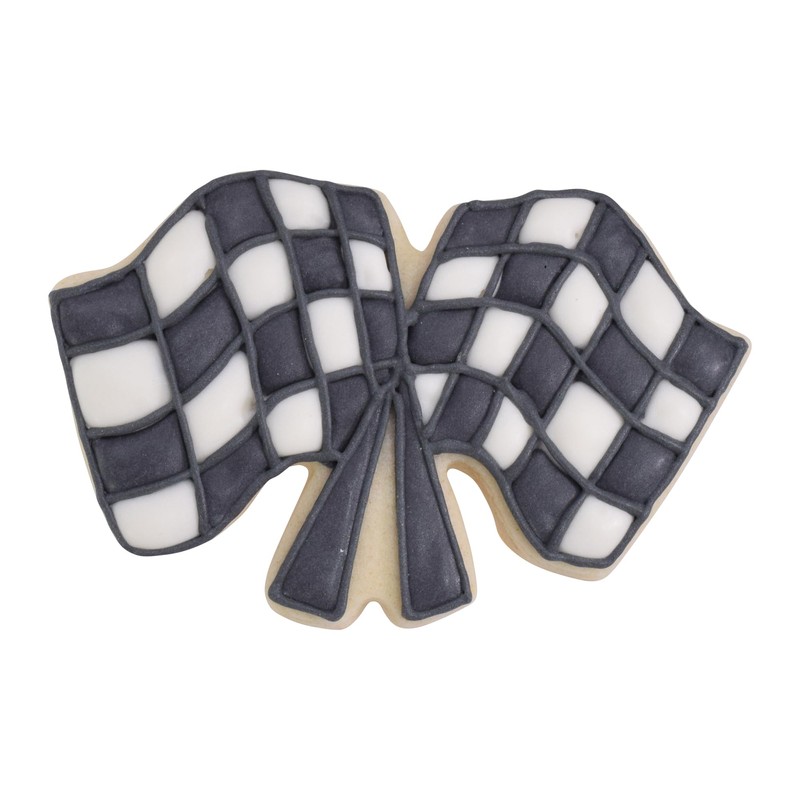 R&M Checkered Flags 3.5" Tinplated Cookie Cutter