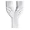VYH Downspout Gutter Y Diverter 2x3, Low Gloss White，Y Downspout,
