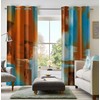 Asuexpect Rust Curtains 2 Panels Abstract Curtain Room Darkening Grommet