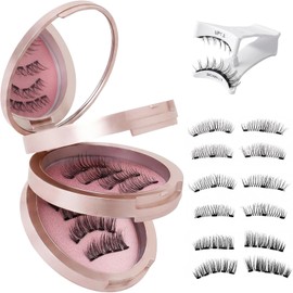 Kit de Pestañas Postizas Magnéticas,Incluye Aplicador y Caja de Almacenamiento,Aspecto Natural,No Necesitan Pegamento,Reutilizables,Varios Estilos (6 pares)