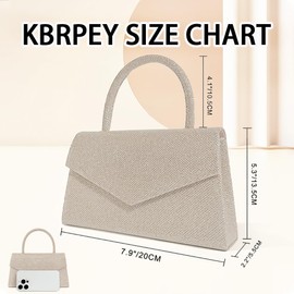 KBRPEY Clutch Evening Bag for Women Glitter Handbag with Removable Chain Small Clutches Handbag Purse Handbags for Wedding Party Cocktail Prom Banquet Holiday, gold