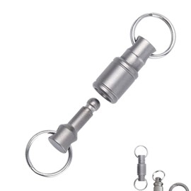 ozgram Titanium (Smooth Body) Breakaway Type Connector Quick Release Key Ring Included Key Holder Smart Key Key Lost Prevention Small Lightweight Detachable Outdoor Easy Installation 360 Degree