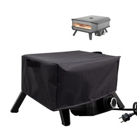 Pizza Oven Cover Compatible with Cozze 90347 17 Inch Gas Pizza Oven, Waterproof Dustproof Pizza Oven Carry Bag 420D Oxford Fabric Pizza Oven Carry Bag Pizza Oven Accessories Black (62 x 62 x 28 cm)