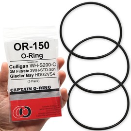 Captain O-Ring - Replacement for Culligan OR-150 Water Filter Housing ORing Gasket Seal (3 Pack) [for WH-S200-C, 3WH-STD-S01, HDG2VS4]