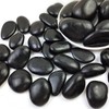 SHIZWU Polished Black River Rocks - 2-3 inch 40LB High