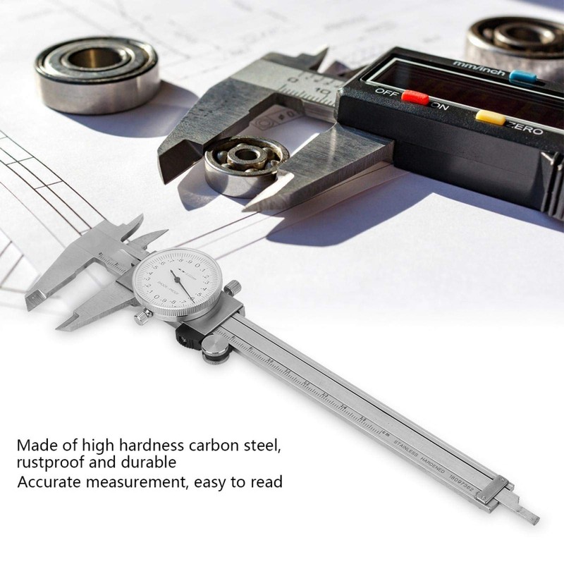 Dial Vernier Calliper, Rustproof, High Hardness, 0-150 mm Vernier Caliper,