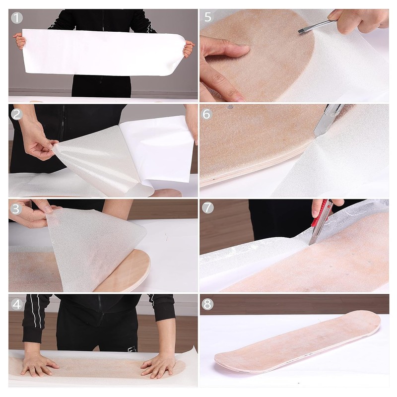 Clear Grip Tape for Skateboards,Transparent Skateboard Oiliness Sandpaper Accessory for