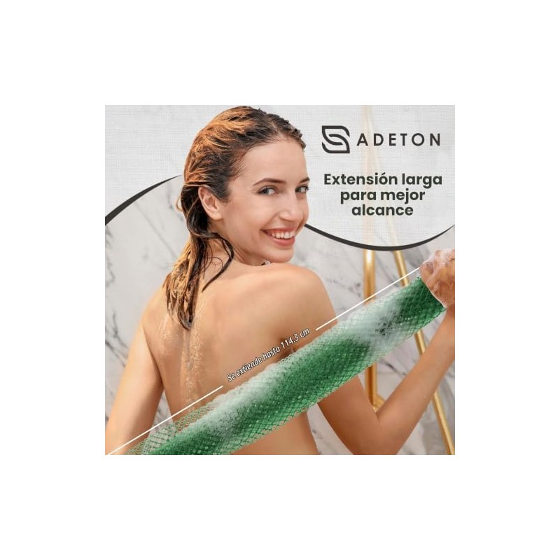 ADETON Esponja de Red Exfoliante Africana, Auténtica, de Propiedad Negra,